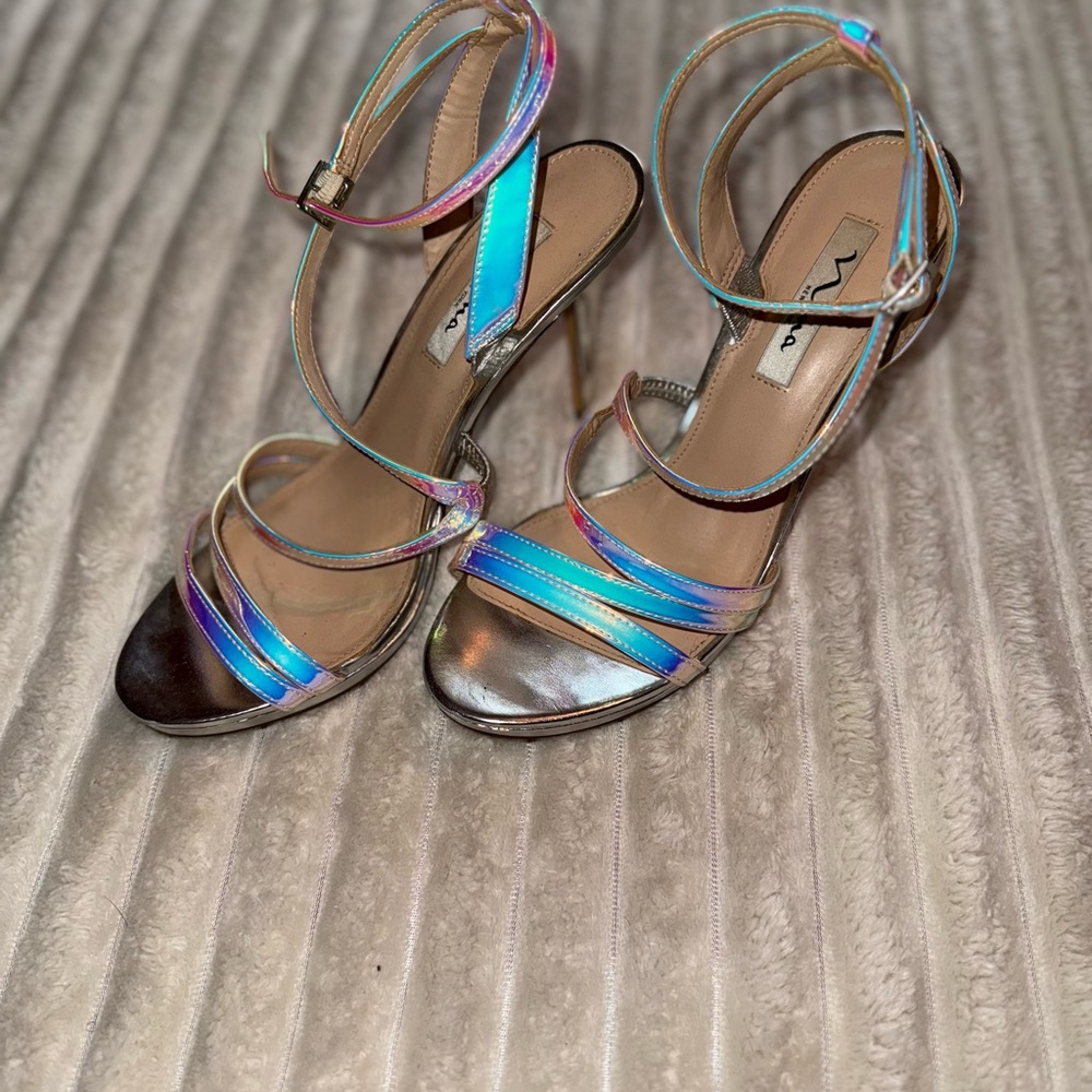 Iridescent Strappy Heels